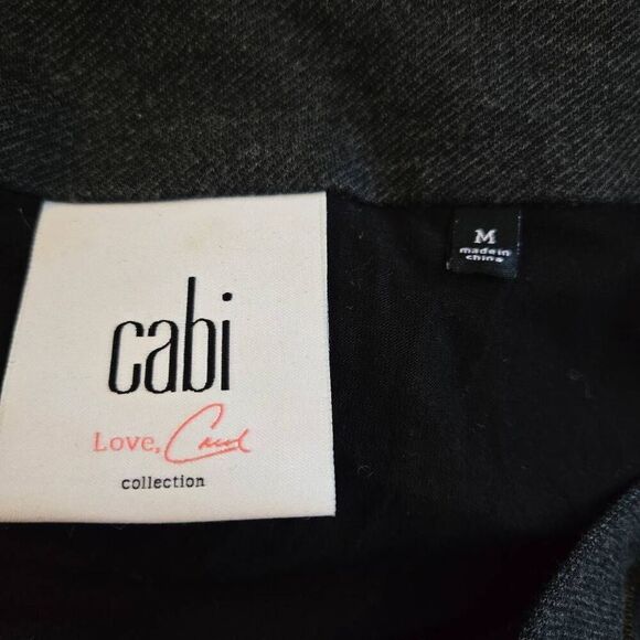CAbi Jacket Love Carol Collection Size Medium Modern Mesh Grey Black Style 3184 - Picture 7 of 8